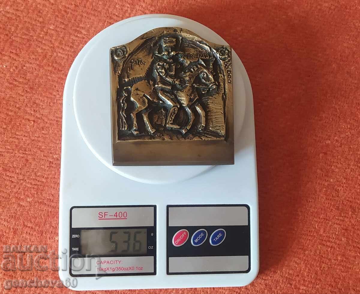 Unicat! Sculptură antică din bronz, basorelief de Marincho Bimbelov - 5 Unicat! Sculptură antică din bronz, basorelief de Marincho Bimbelov - 5