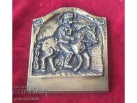 Unicat! Sculptură antică din bronz, basorelief de Marincho Bimbelov