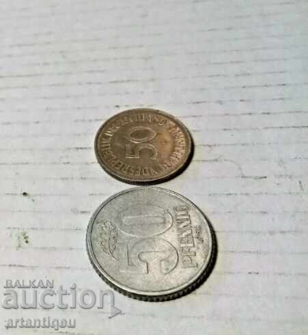 Лот от две монети немски пфениг - от 1950 и 1958г - 5 Лот от две монети немски пфениг - от 1950 и 1958г - 5