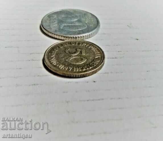 Лот от две монети немски пфениг - от 1950 и 1958г - 7 Лот от две монети немски пфениг - от 1950 и 1958г - 7