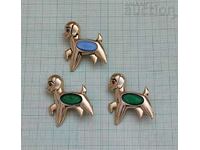 PUI DE CÂINE BROȘE LOT 3 BUCĂȚI