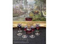 Set italian, colorat, pentru lichior