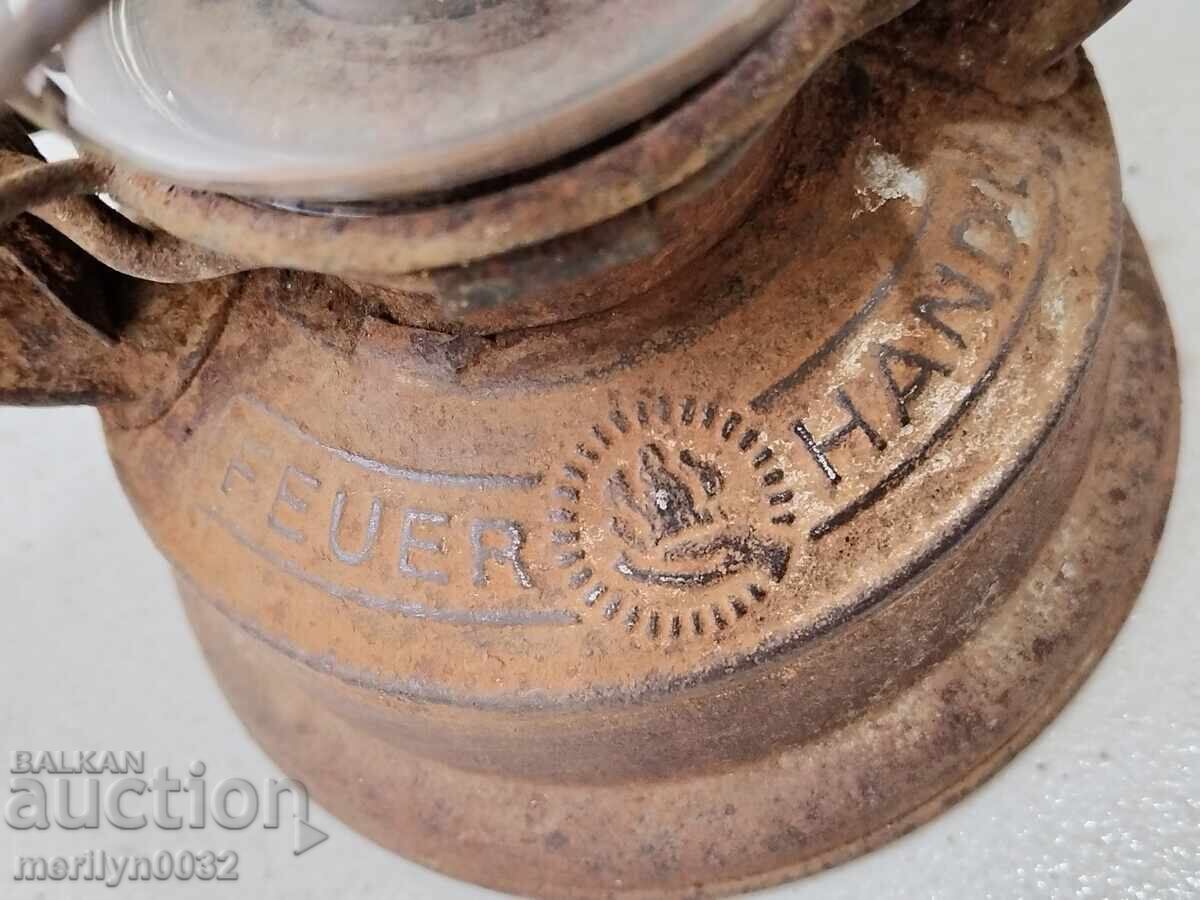 Παλιό γερμανικό φανάρι λάμπα προβολέας φωτιστικό με τιμή 81.00 BGN | € 41.41