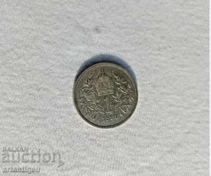 Auction  1 Silver Krone Austria 1899 FRANC IOS I D G IMP AVSTR REX