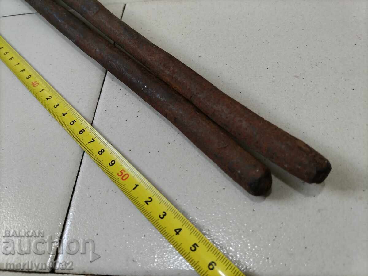 Old blacksmith's tongs, shingles, wrought iron - 5