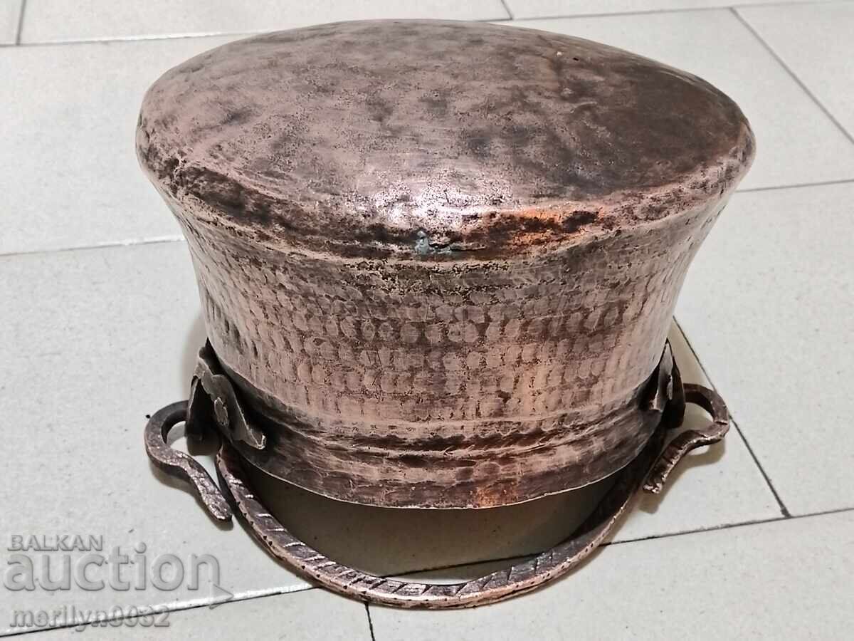 Ibric vechi de cupru, cupru, ceaun, ceaun, vas de cupru - 5