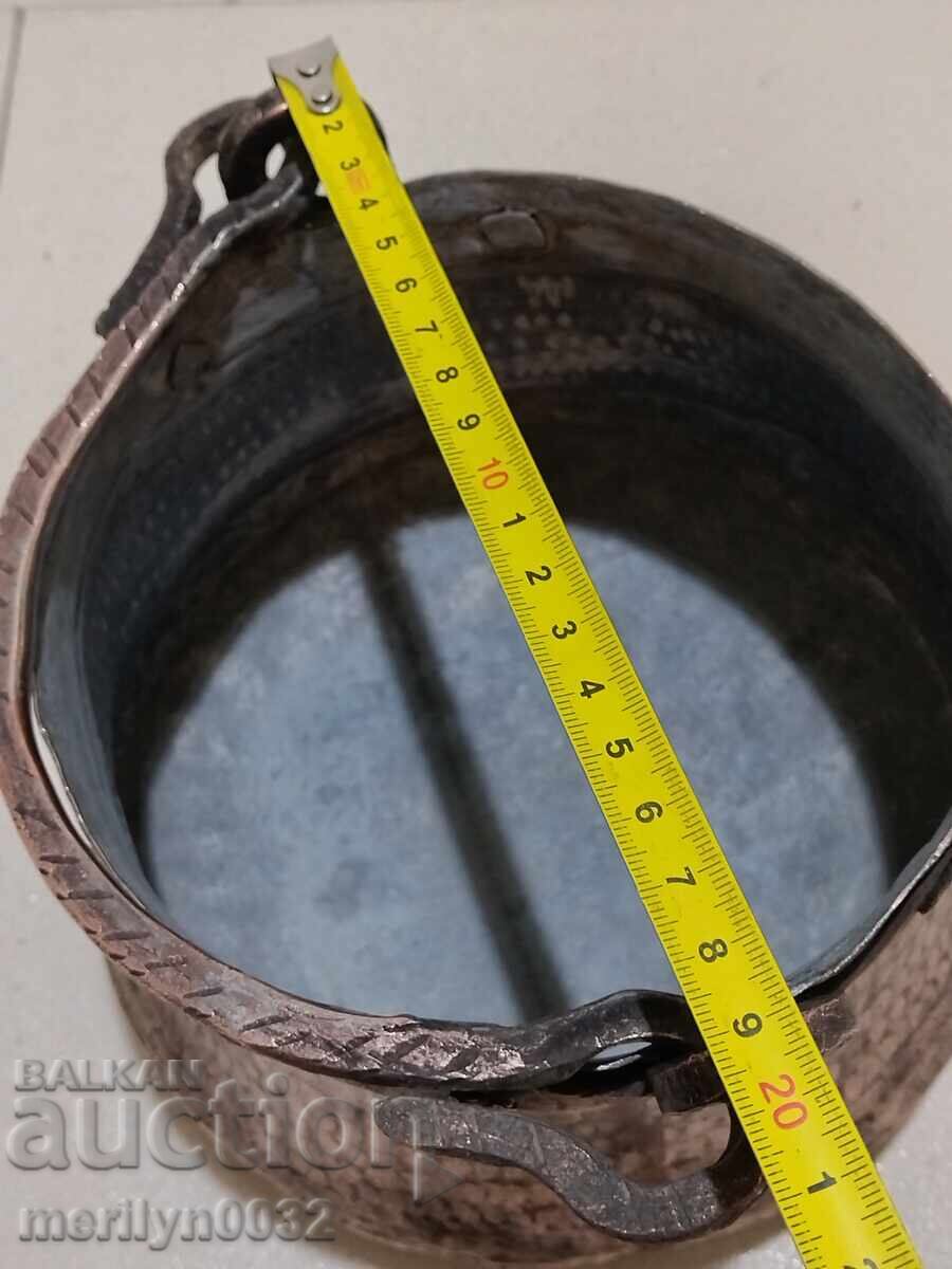 Ibric vechi de cupru, cupru, ceaun, ceaun, vas de cupru - 7