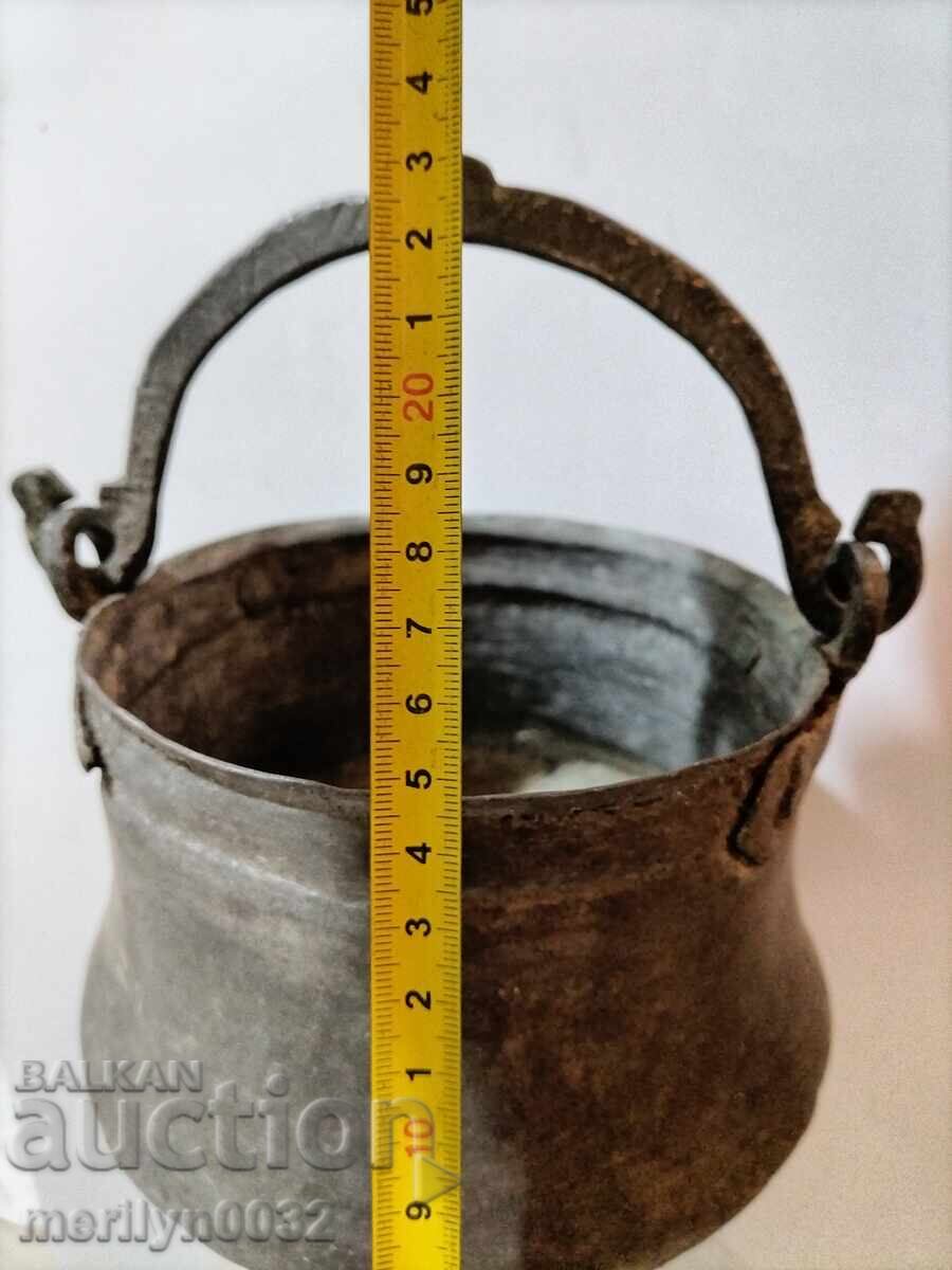 Livrarea Ibric vechi de cupru, cupru, ceaun, ceaun, vas de cupru