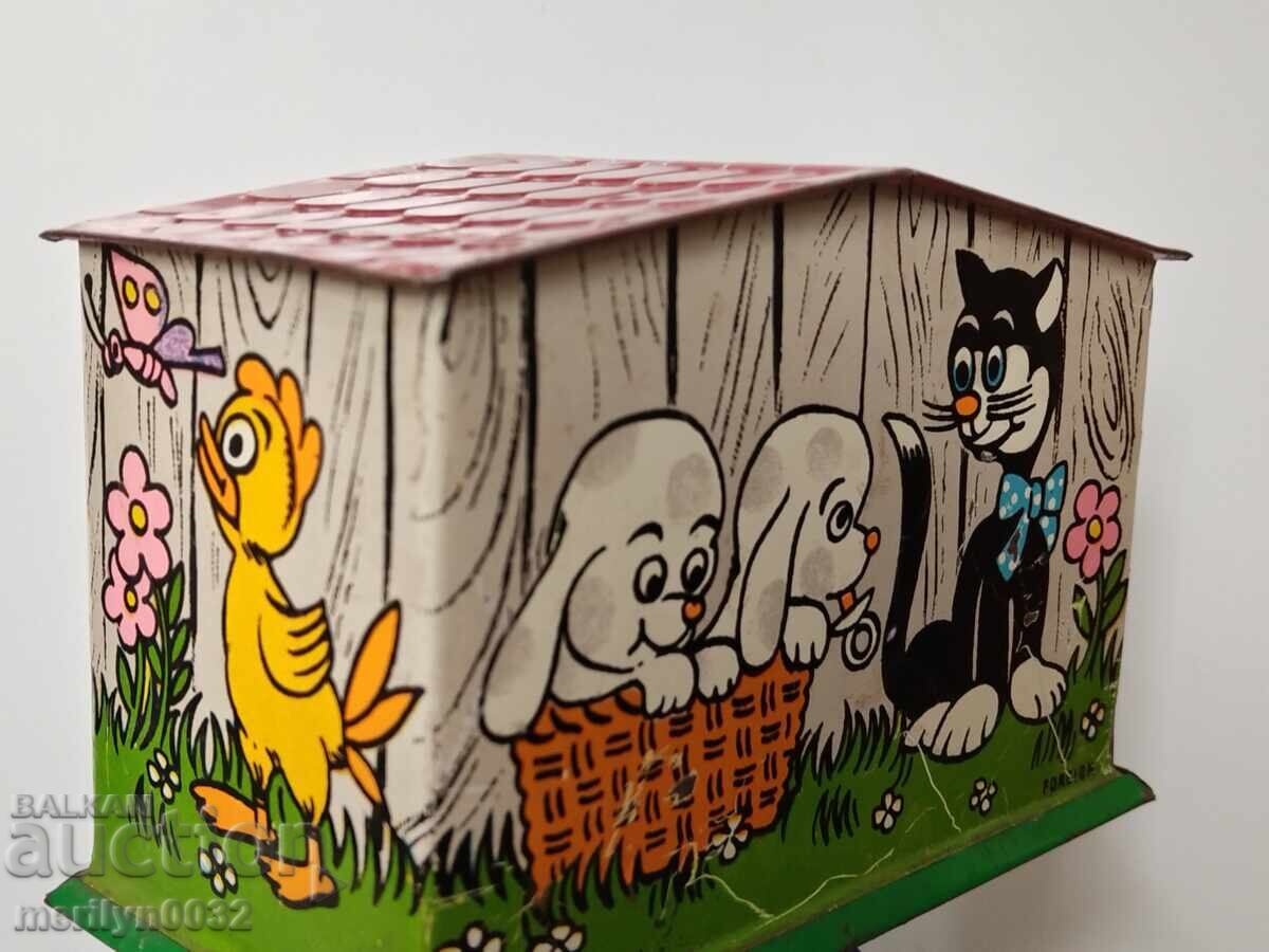 Auction Children's tin toy piggy bank GDR Auction Children's tin toy piggy bank GDR