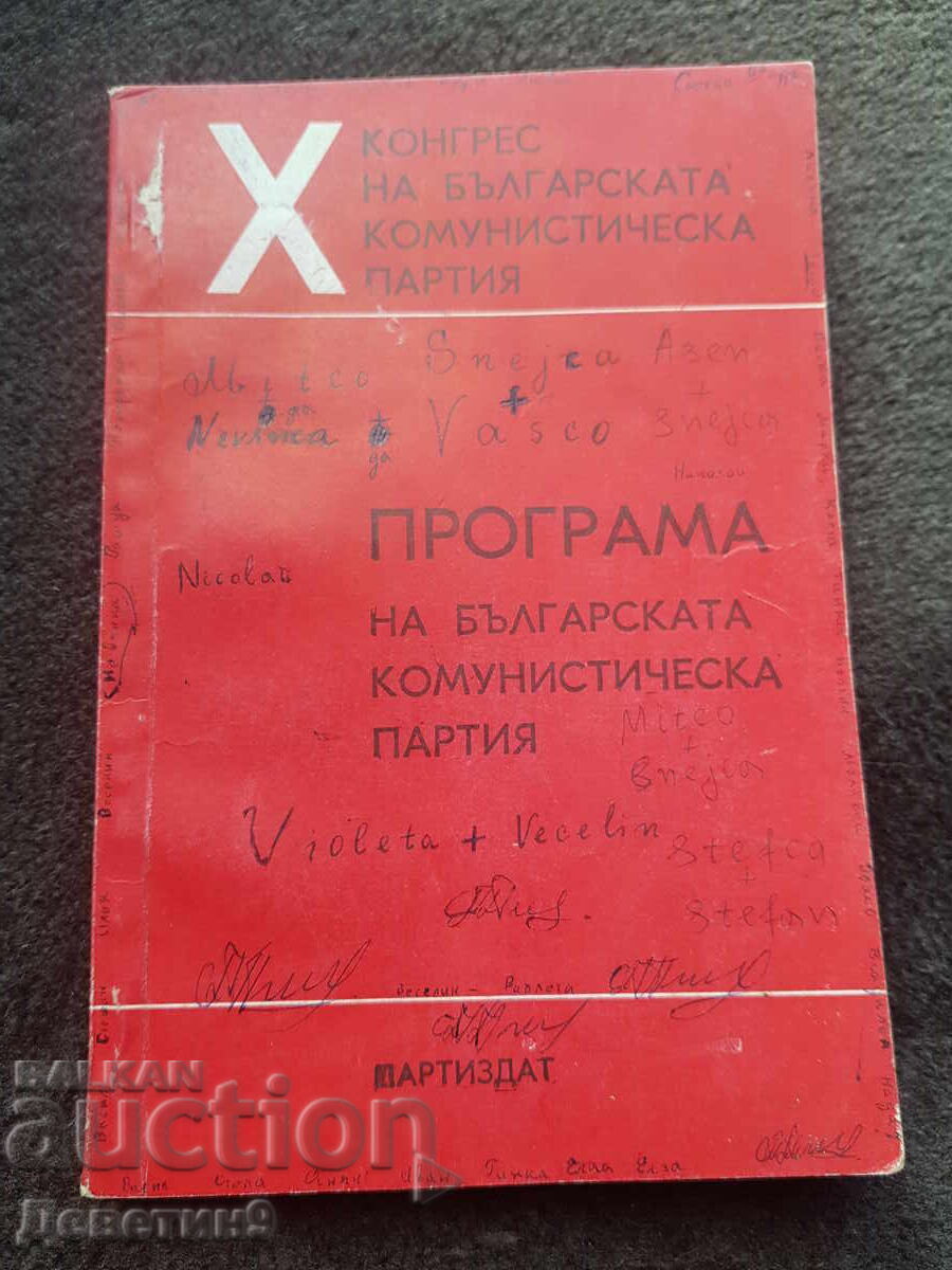 X Συνέδριο του ΒΚΚ 1971 - Πρόγραμμα
