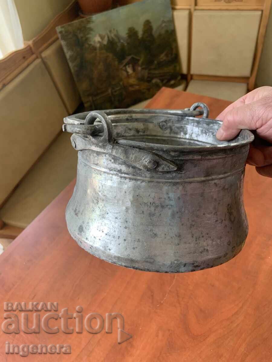 КОТЕЛ КОТЛЕ МЕНЧЕ БАКЪР МЕД СТАРИНЕН СЪД- 2 ЛИТРА - 6