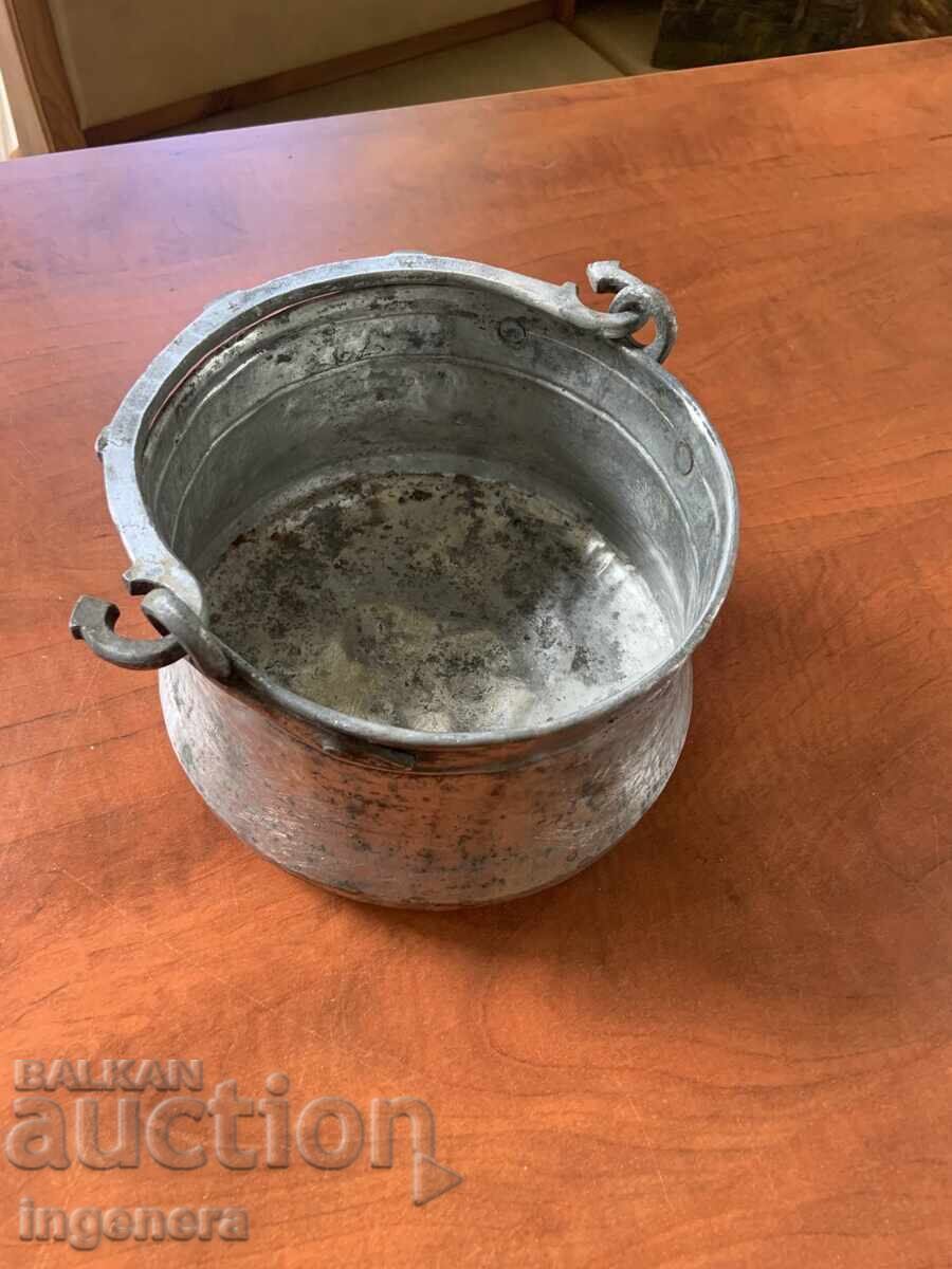 КОТЕЛ КОТЛЕ МЕНЧЕ БАКЪР МЕД СТАРИНЕН СЪД- 2 ЛИТРА - 7