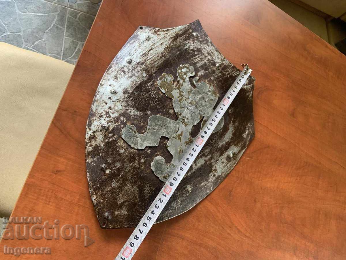 Coat of arms shield lion sheet metal application figure with price 45.00 BGN | € 23.01