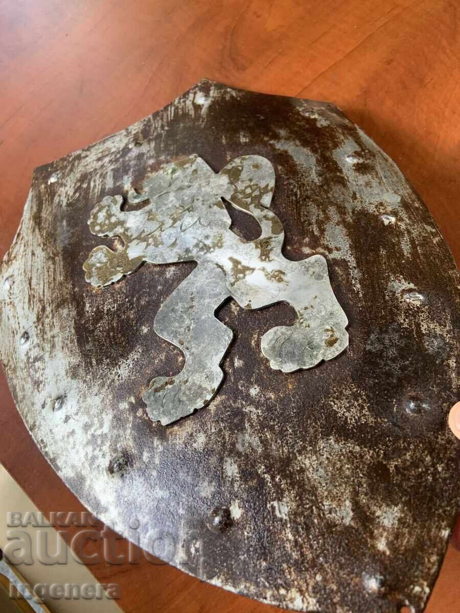 Delivery of Coat of arms shield lion sheet metal application figure