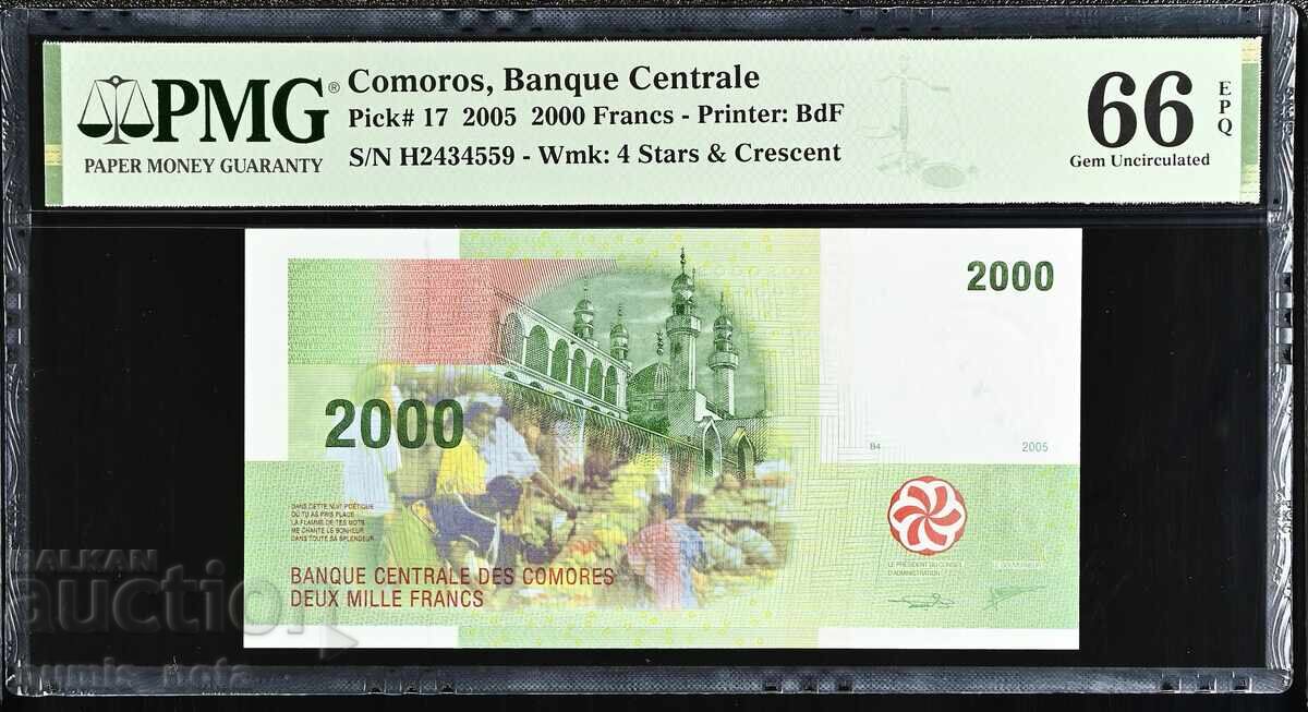 Κομόρες 2000 φράγκα 2005 PMG 66 Κομόρες 2000 φράγκα 2005 PMG 66