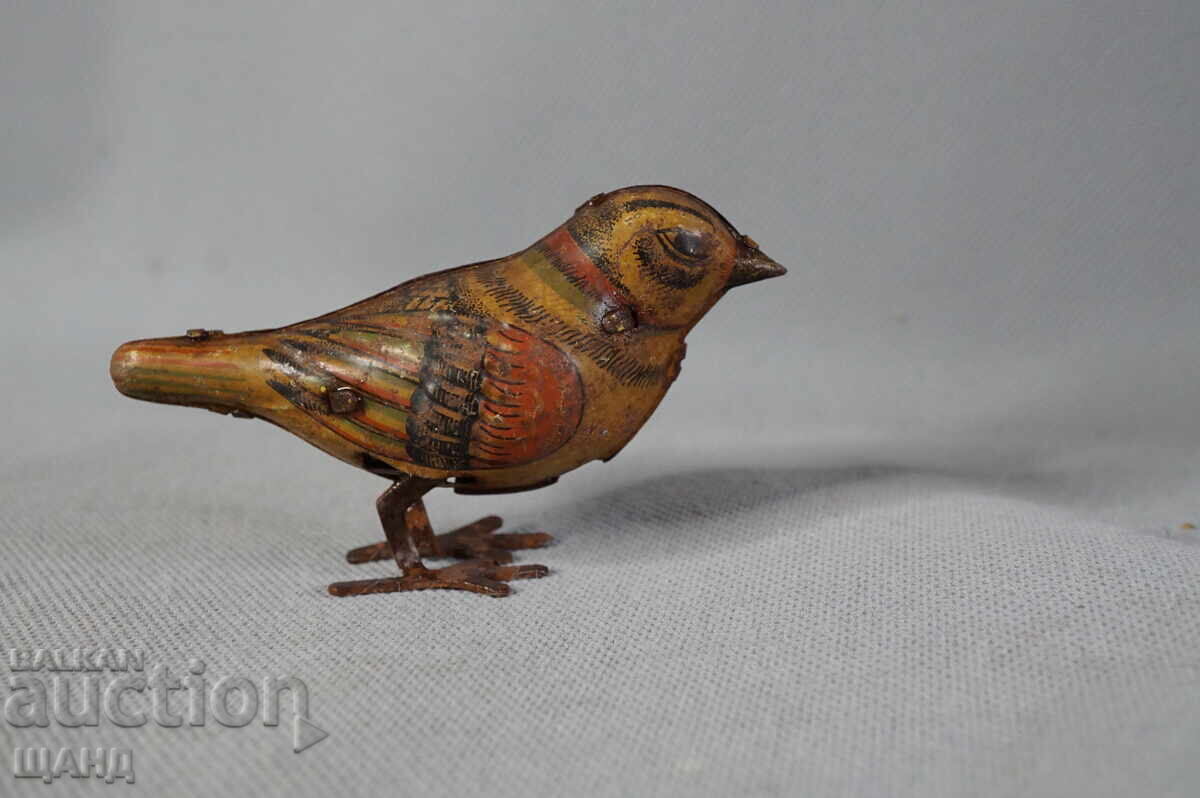 Παλαιό Γερμανικό Μεταλλικό μηχανικό παιχνίδι φιγούρα κοτόπουλο πουλί με τιμή 15.00 BGN | € 7.67