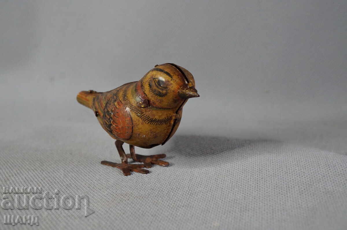 Δημοπρασία Παλαιό Γερμανικό Μεταλλικό μηχανικό παιχνίδι φιγούρα κοτόπουλο πουλί