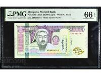 Mongolia 20000 Tugrik 2023 An PMG 66