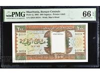 Mauritania 200 Ouguiya 2002 Year PMG 66
