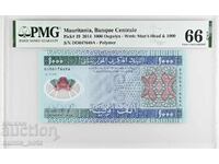 Mauritania 1000 Ouguiya 2014 Year PMG 66