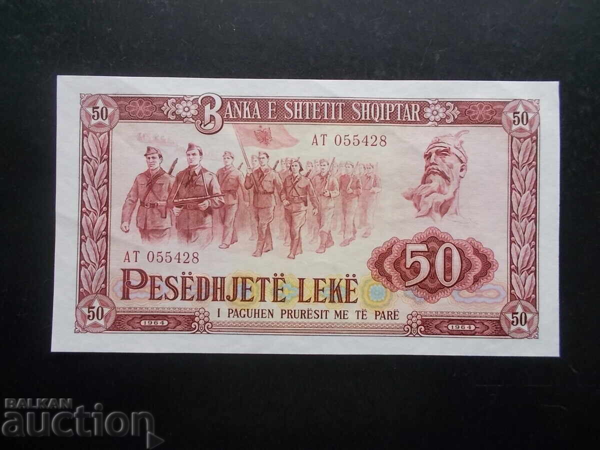 ALBANIA, 50 Leka, 1964, aUNC