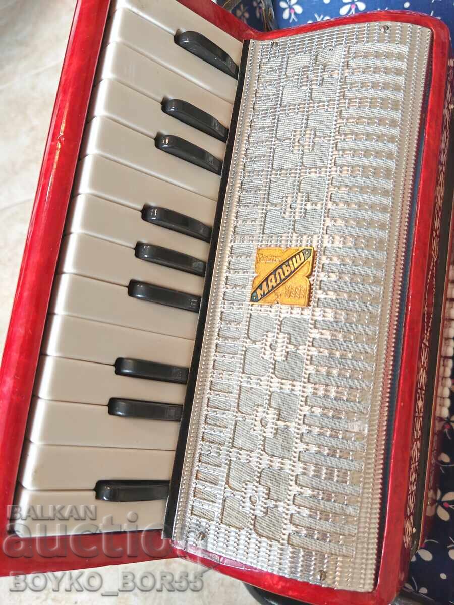 Original Russian Soviet USSR Accordion Malysh 12 bass - 6
