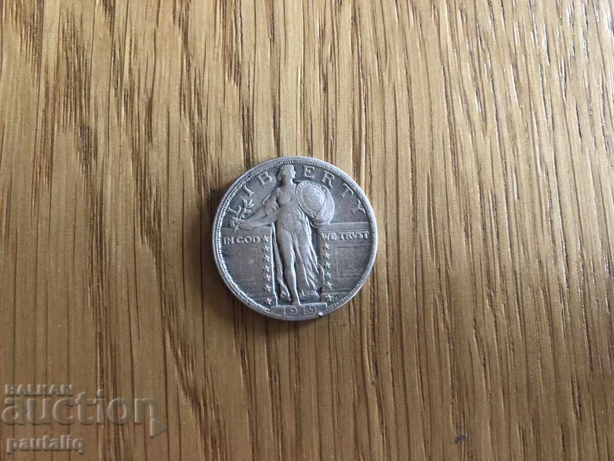 1/4 δολάριο 1919 ΗΠΑ με τιμή 70.00 BGN | € 35.79 1/4 δολάριο 1919 ΗΠΑ με τιμή 70.00 BGN | € 35.79