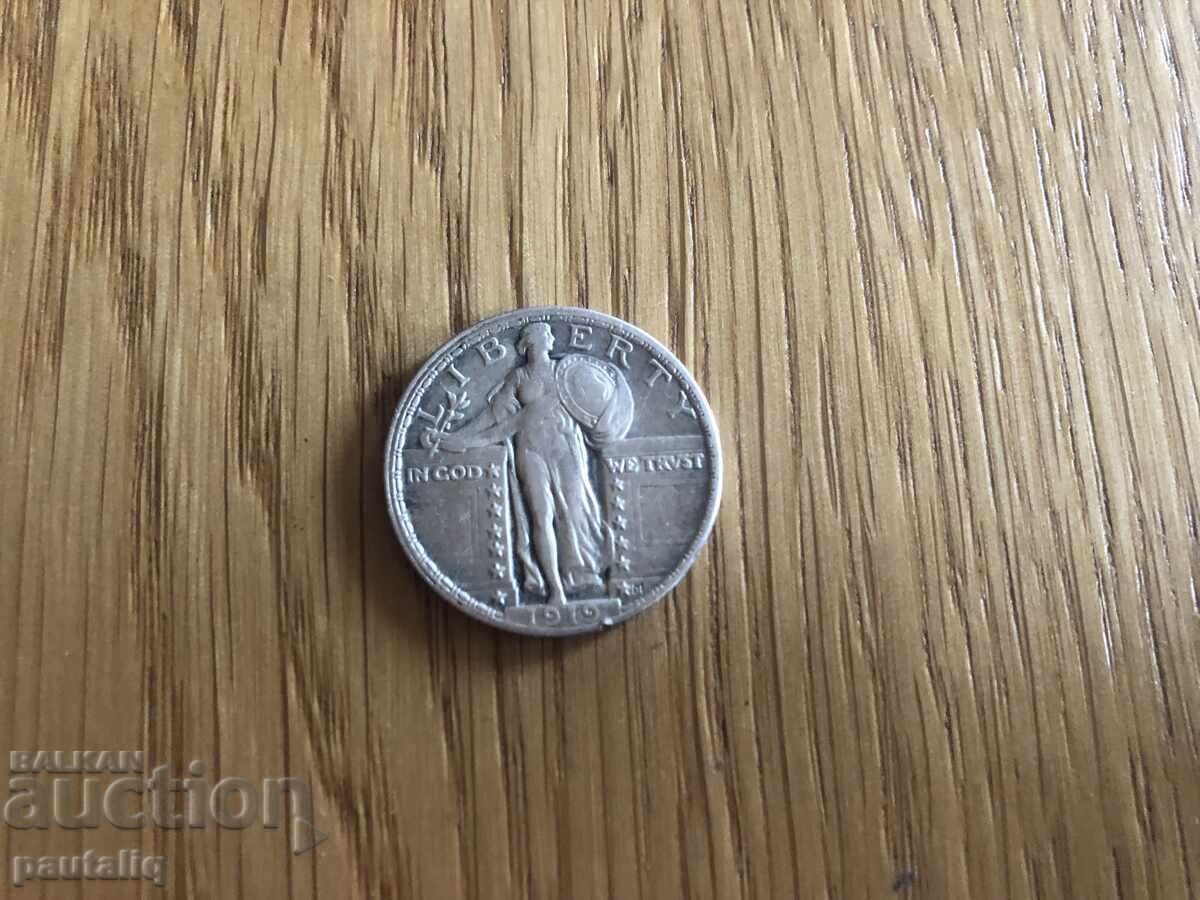 1/4 δολάριο 1919 ΗΠΑ 1/4 δολάριο 1919 ΗΠΑ