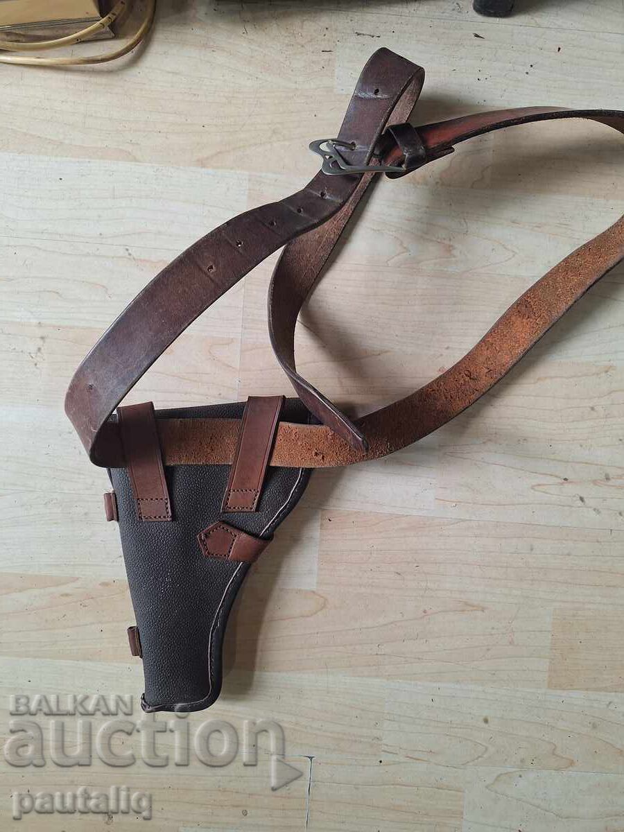 Δημοπρασία Θήκη για πιστόλι με ζώνη από φυσικό δέρμα Δημοπρασία Θήκη για πιστόλι με ζώνη από φυσικό δέρμα