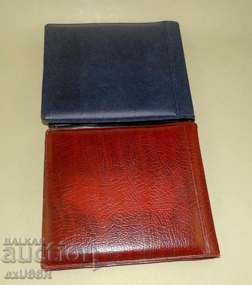 2 Albume husă mapă clasor dischete 5,25, Bulgaria anii '80 - 6