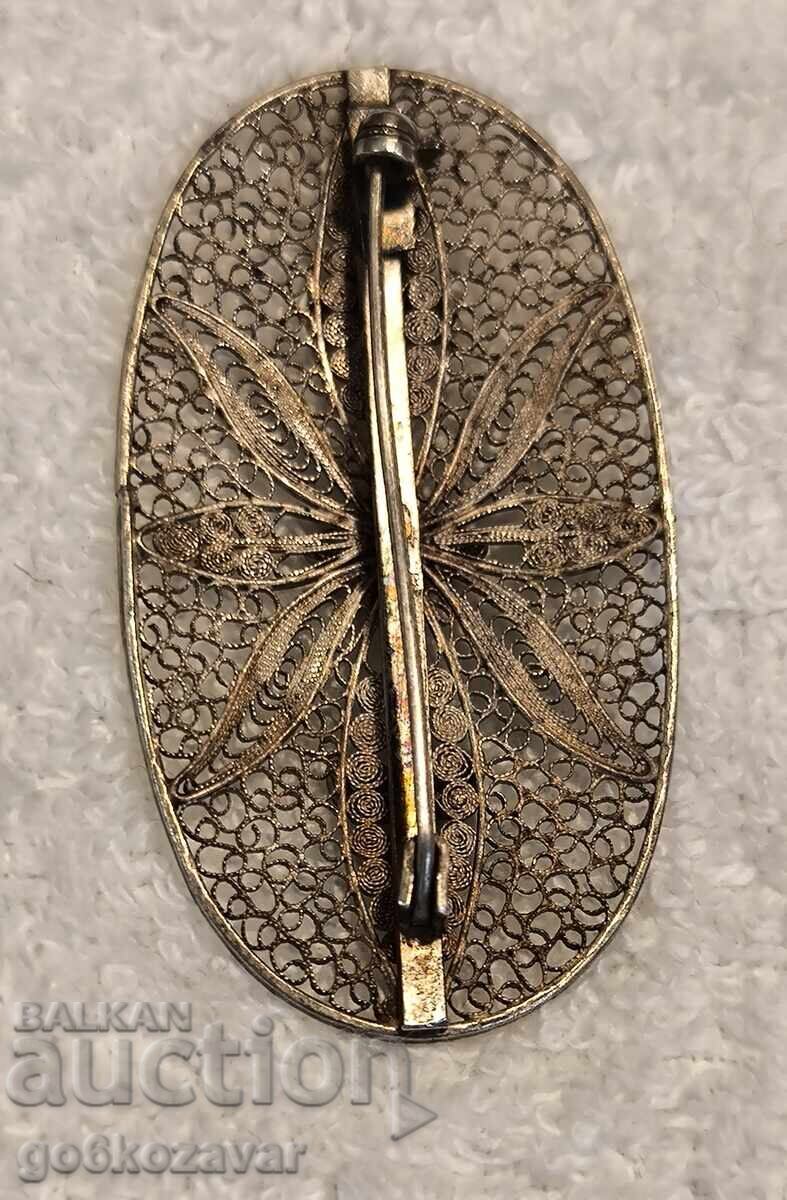 Auction  Filigree, Old Large Wonderful Brooch! Silver, perfect!