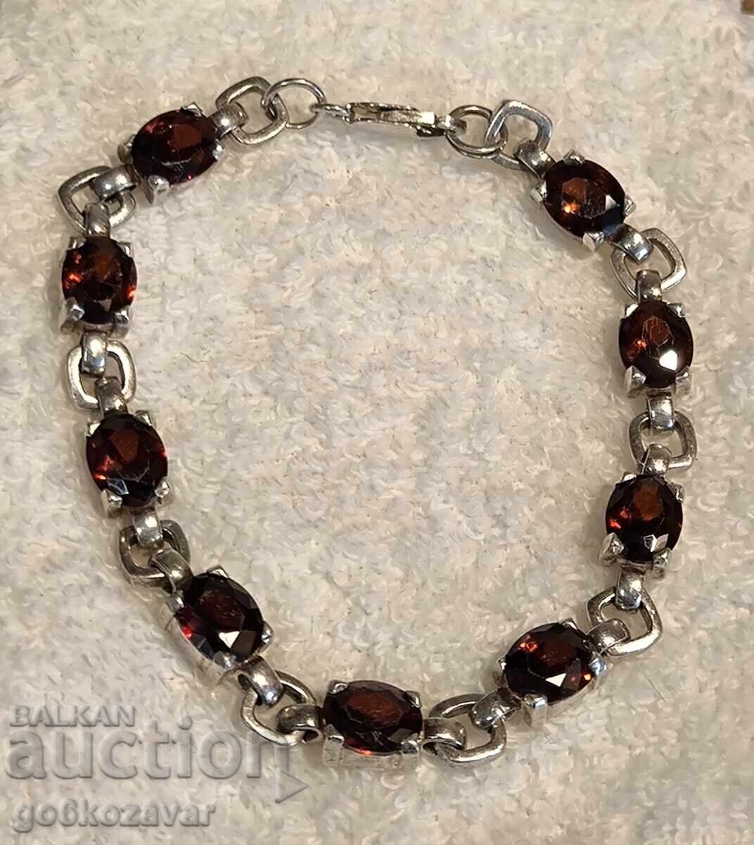 Аукцион Стара прекрасна гривна Гранати и сребро!