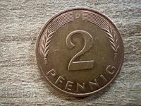 Германия - 2 пфенигa (1990) - D