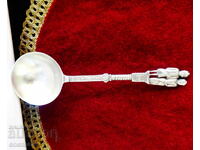 Lingură de cositor cu figurine de soți pentru nuntă de cositor