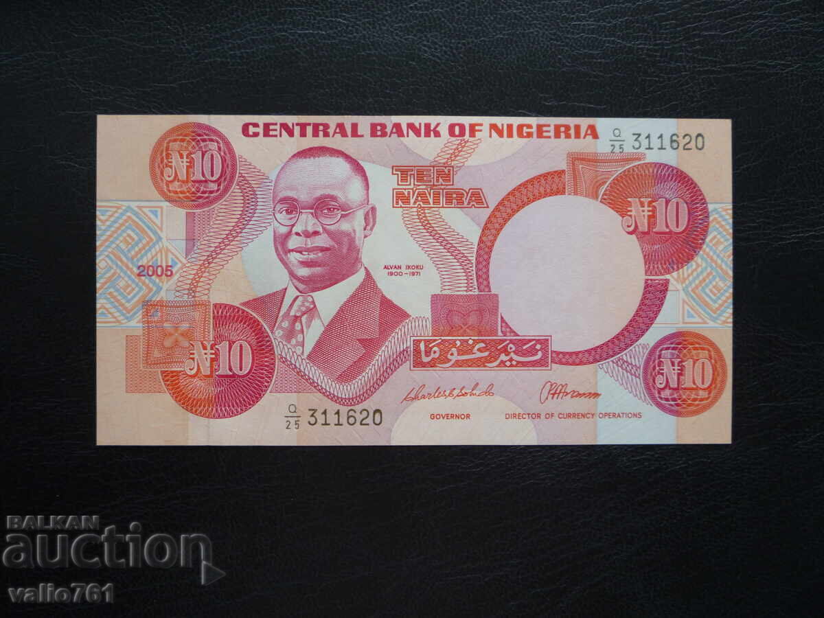 NIGERIA 10 NAIRA 2005 NOUĂ UNC NIGERIA 10 NAIRA 2005 NOUĂ UNC