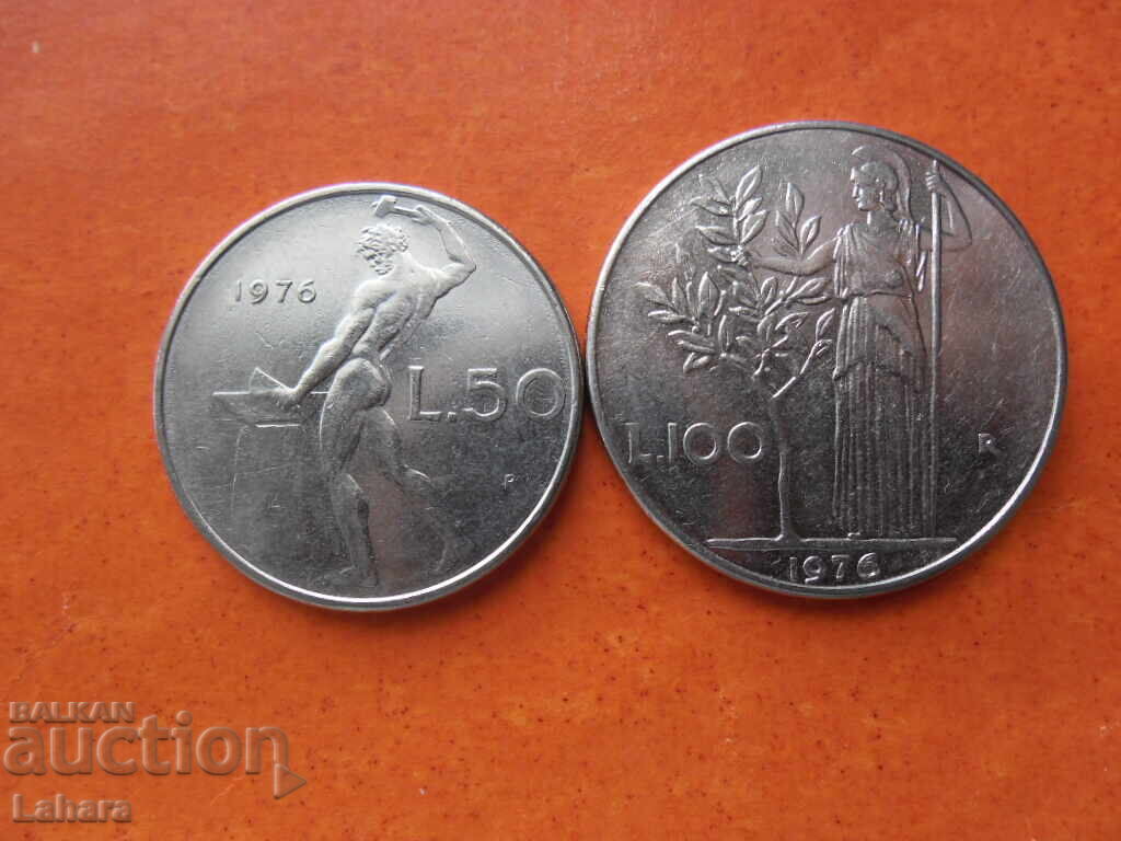 50 și 100 lire 1976 Italia 50 și 100 lire 1976 Italia