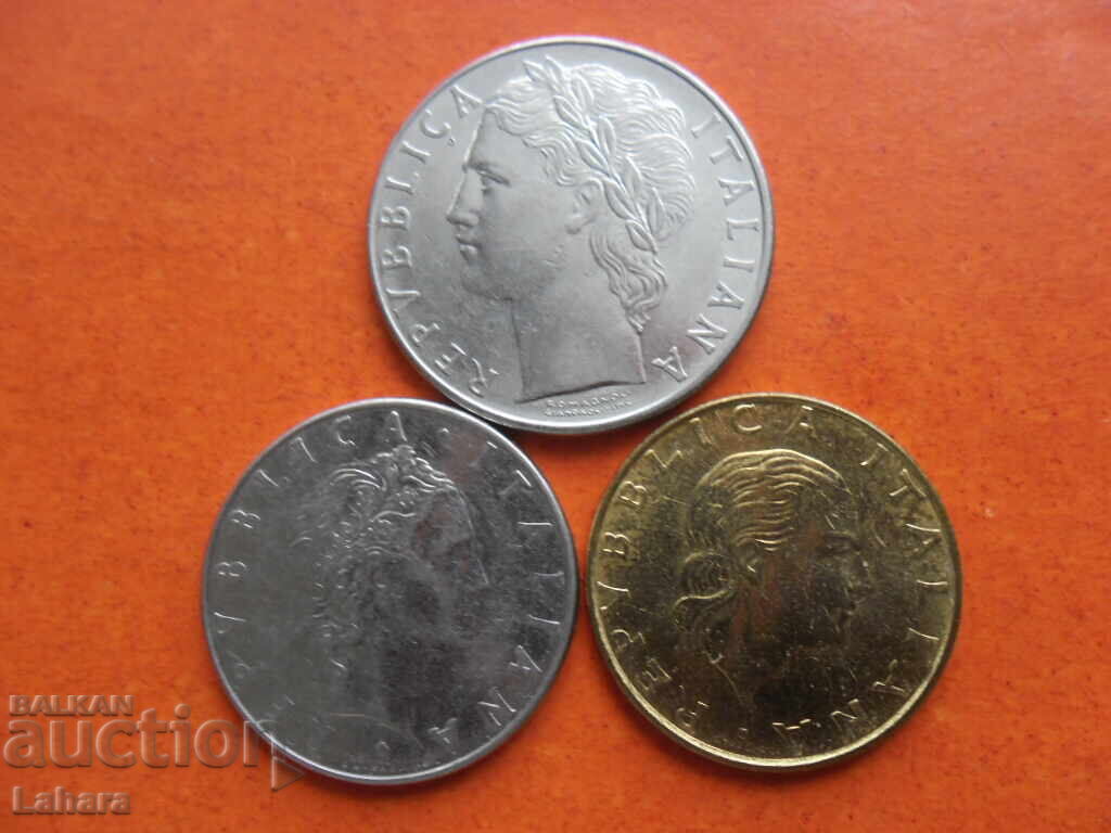 50 , 100 и 200 лири 1977 г. Италия с цена 1.60 лв. | € 0.82