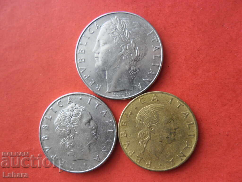 50 , 100 и 200 лири 1980 г. Италия с цена 1.70 лв. | € 0.87
