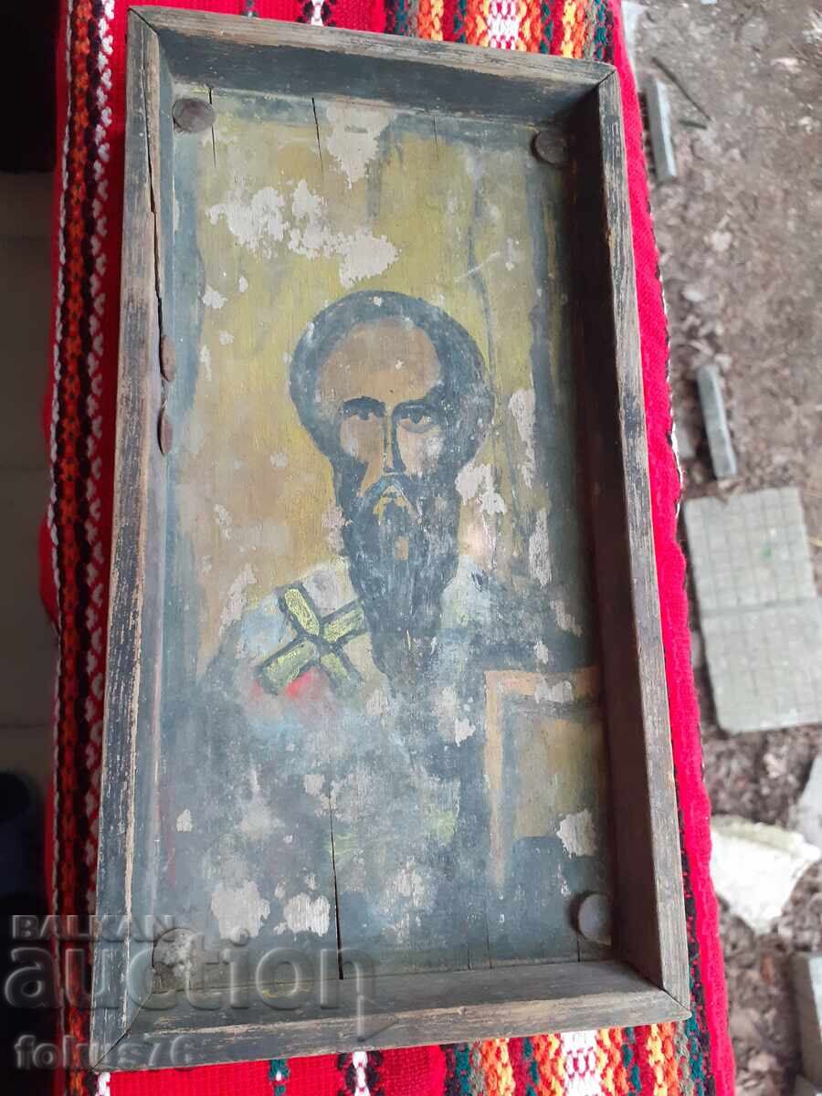 Παλιά οικιακή εικόνα - χειροποίητη ζωγραφική σε ξύλο με τιμή 149.00 BGN | € 76.18