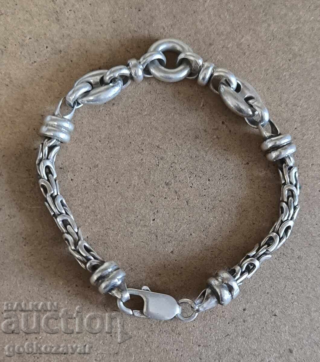 Ασημένιο βραχιόλι unisex, σπάνιο, πολύ γερό πλέξιμο! με τιμή 106.00 BGN | € 54.20 Ασημένιο βραχιόλι unisex, σπάνιο, πολύ γερό πλέξιμο! με τιμή 106.00 BGN | € 54.20