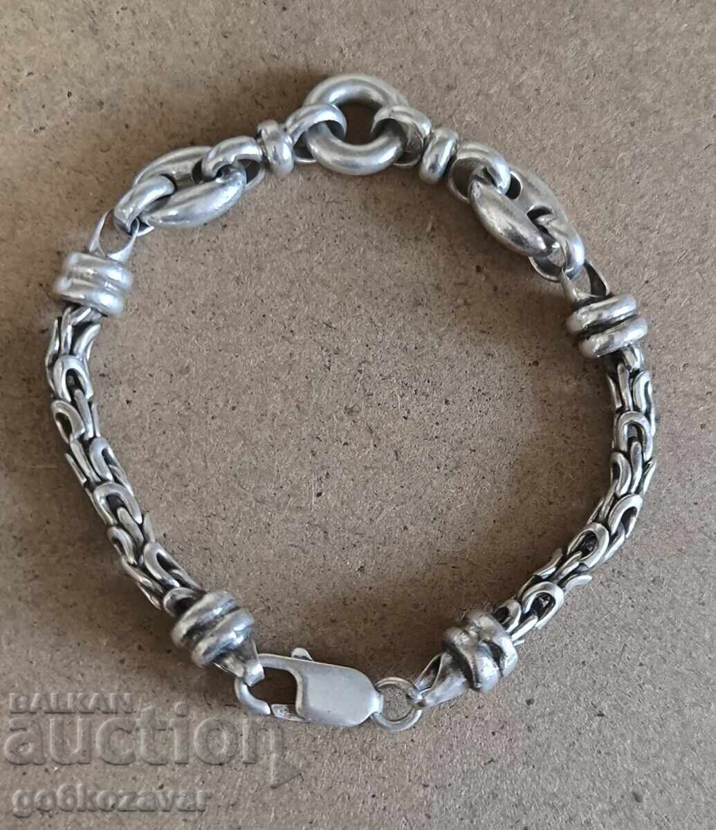 Ασημένιο βραχιόλι unisex, σπάνιο, πολύ γερό πλέξιμο! Ασημένιο βραχιόλι unisex, σπάνιο, πολύ γερό πλέξιμο!