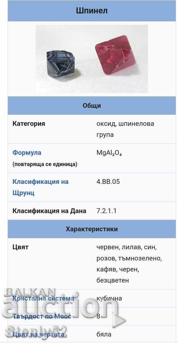 Δημοπρασία Φυσικό πέτρωμα, Μαύρος σπινέλιος, επεξεργασμένο