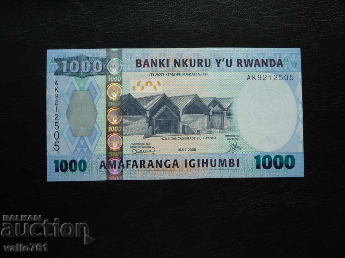RWANDA 1000 FRANCS 2008 NEW UNC RWANDA 1000 FRANCS 2008 NEW UNC