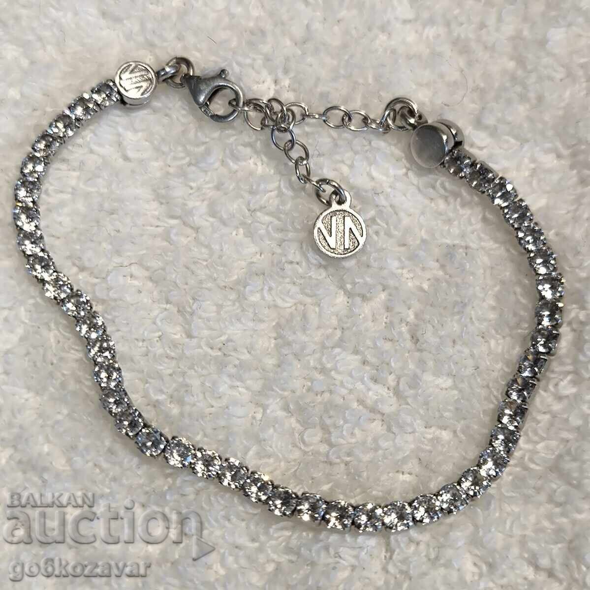 Сребърна Прекрасна гривна,Мойсанит Италия ! За дами ! с цена 115.00 лв. | € 58.80