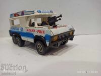 Old toy car reporter Land Rover French jeep