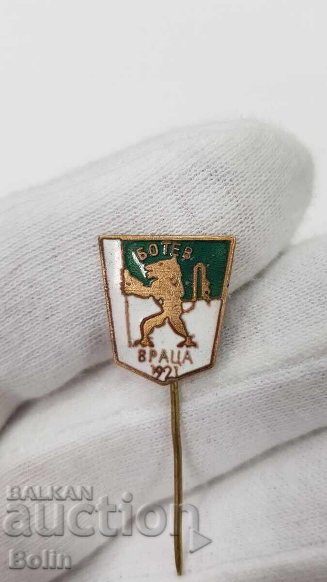 Рядка футболна значка, знак - Ботев Враца 1923 г. комунизъм с цена 30.00 лв. | € 15.34 Рядка футболна значка, знак - Ботев Враца 1923 г. комунизъм с цена 30.00 лв. | € 15.34