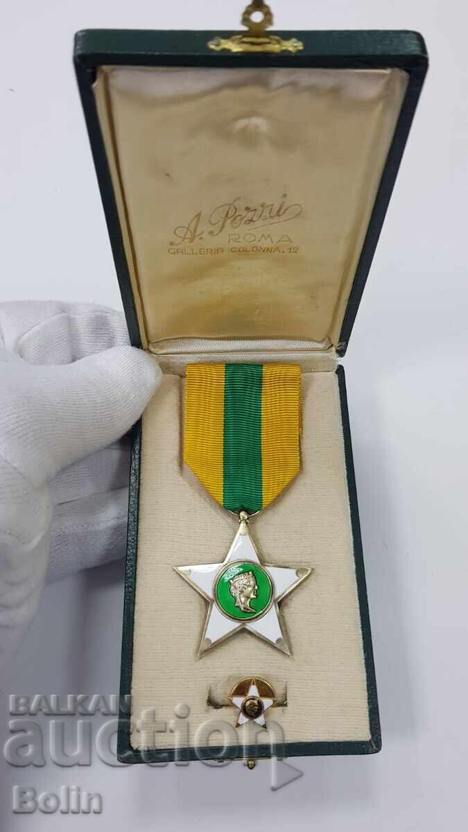 Колекционен италиански медал, орден за трудови заслуги 1924г с цена 260.00 лв. | € 132.94 Колекционен италиански медал, орден за трудови заслуги 1924г с цена 260.00 лв. | € 132.94