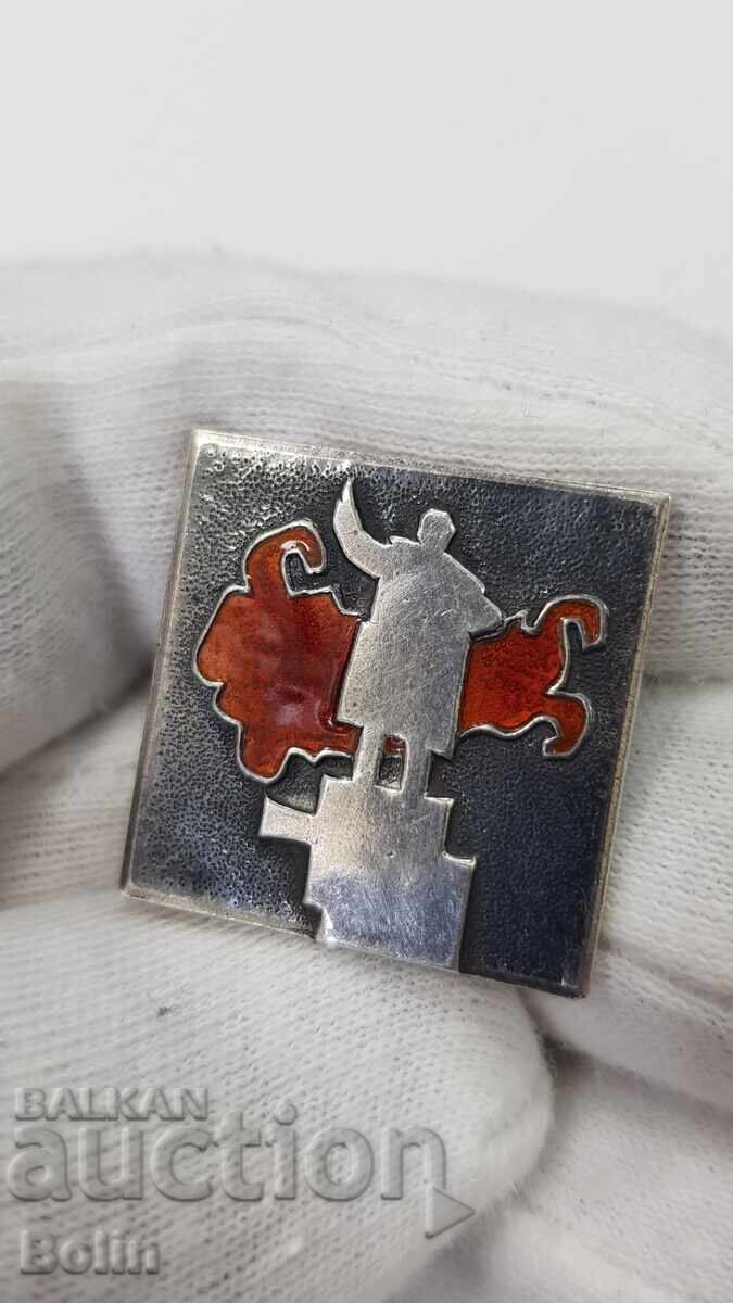 Σπάνιο ασημένιο ρωσικό σήμα ΕΣΣΔ, κονκάρδα Λένιν 875 πρότυπο σμάλτο με τιμή 130.00 BGN | € 66.47