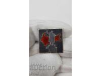 Rare Silver Russian USSR Badge, Lenin 875 Fine Enamel