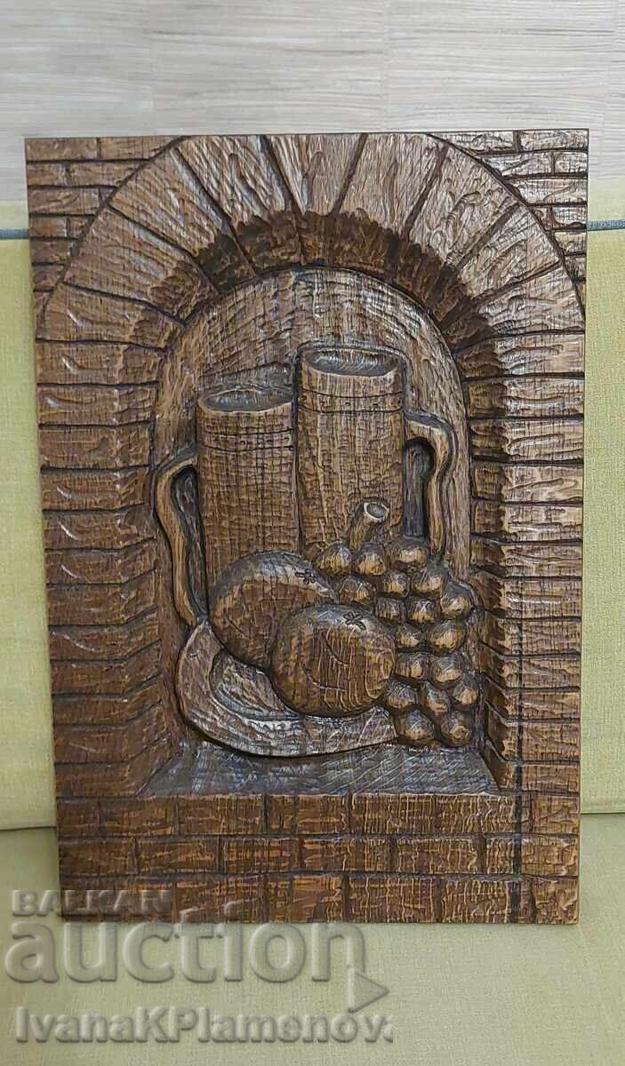 Sculptură în lemn masiv pentru cunoscători 44cm 30cm Sculptură în lemn masiv pentru cunoscători 44cm 30cm